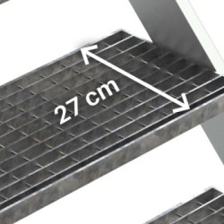 Escalera industrial SY-T con plataforma tramex y ruedas | SICUR-STOP | Faraone