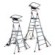 PLS-COMPACT | Escalera plegable con amplia plataforma y altura regulable