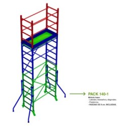 Pack 1 RAPIDO 140 | Andamio de aluminio con ruedas 140x60 cm