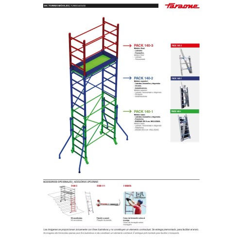 Pack 2 RAPIDO 140 | Andamio de aluminio con ruedas 140x60 cm