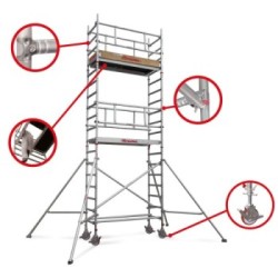 TOP SYSTEM 75 MONTAJE SEGURO | Andamio individual. 360 Kg. 75x245 cm