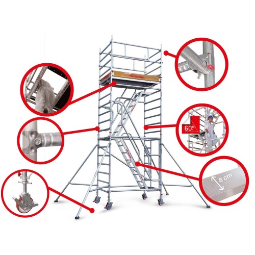 TOP SYSTEM 135x180 CON ESCALERAS | Andamio con escalera interna