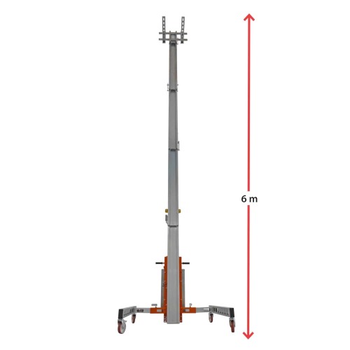 HW-BIGEL | Elevador eléctrico de materiales en aluminio. H máx. hasta 6 m. Capacidad máx. hasta 300 kg.