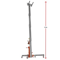Elevador manual de materiales en aluminio HW-BIG. H. máx. hasta 6 m. Capacidad máx. hasta 300 kg. | Faraone