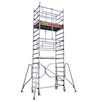 RAPIDO SUPER 180 | Andamio plegable con ruedas y plataforma 100x180cm.