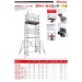 RAPIDO SUPER 180 | Andamio plegable con ruedas y plataforma 100x180cm.