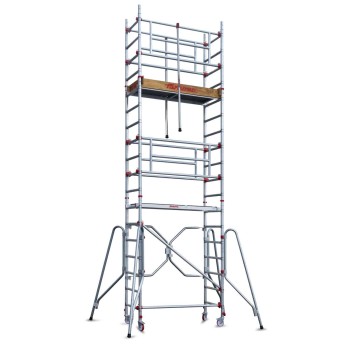 RAPIDO SUPER 160 | Andamio plegable con ruedas y plataforma 160x75cm.