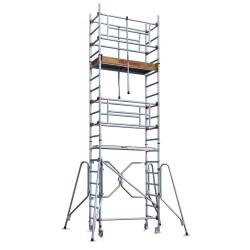 RAPIDO SUPER 160 | Andamio plegable con ruedas y plataforma 160x75cm.
