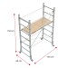 RAPIDO 140 | Andamio de aluminio plegable con ruedas y plataforma de 140x60 cm.
