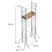 RAPIDO 140 | Andamio de aluminio plegable con ruedas y plataforma de 140x60 cm.