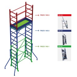 RAPIDO 140 | Andamio de aluminio con ruedas 140x60 cm