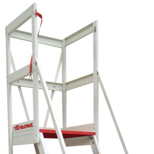 Escalera ALFI de fibra de vidrio con plataforma y barandilla | Faraone