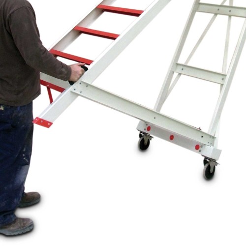 Escalera ALFI de fibra de vidrio con plataforma y barandilla | Faraone