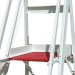 PL-FIBRA | Escalera de fibra con amplia plataforma y 5 peldaños.