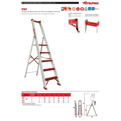 Escalera de tijera de fibra de vidrio PAF Faraone | Uso eléctrico profesional
