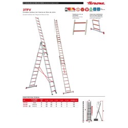 Escalera multiuso 3TFV fibra de vidrio Faraone | Aislante profesional