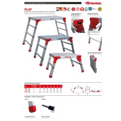 Plataforma de trabajo plegable PLAF Faraone | Aluminio profesional