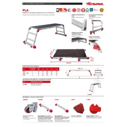 Plataforma de trabajo plegable PLA Faraone | Profesional EN 131-4
