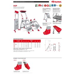 Taburete profesional SGP de alta seguridad en aluminio | Faraone