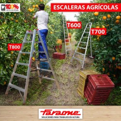 Escalera agrícola T800 de doble subida en aluminio | Faraone