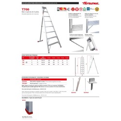 Escalera agrícola T700 de aluminio de 3 patas | Faraone