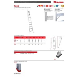 Escalera cónica agrícola T600 de aluminio | Faraone