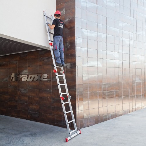 Escalera articulada multiuso EA614 de aluminio | Faraone