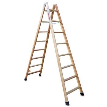Escalera doble subida de madera LD | Faraone