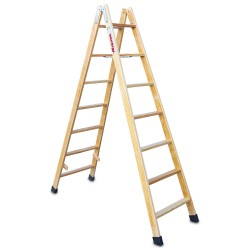 Escalera doble subida de madera LD | Faraone