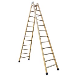 Escalera doble subida de madera LD | Faraone