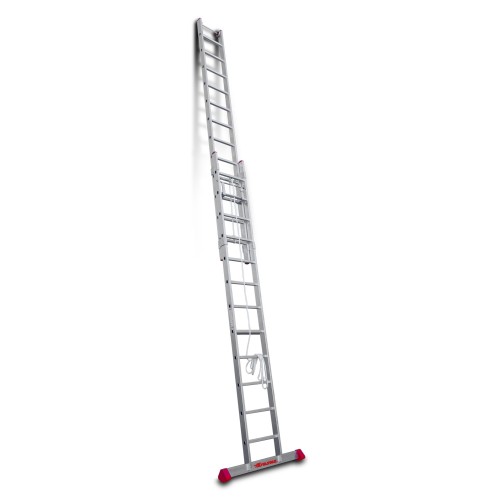 Escalera extensible aluminio EN200 con cuerda | Faraone