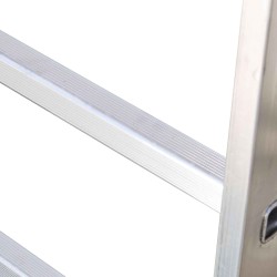 Escalera extensible aluminio EN200 con cuerda | Faraone