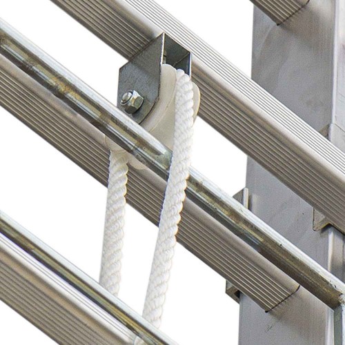 Escalera extensible aluminio EN200 con cuerda | Faraone