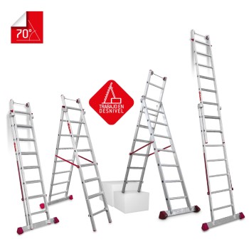 Escalera multiuso aluminio EN1400 profesional | Faraone