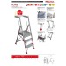 PL-PICK | Escalera plegable con amplia plataforma de trabajo y bandeja superior