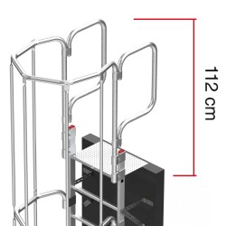 Escalera vertical de seguridad con jaula de protección SVS2
