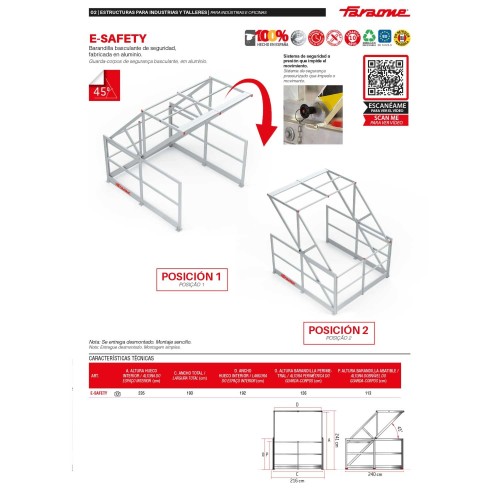 Barandilla basculante de seguridad E-Safety | Faraone
