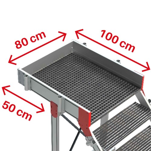 Escalera SB-T con plataforma y ruedas | Faraone