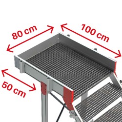 Escalera SB-T con plataforma y ruedas | Faraone