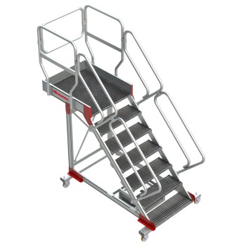 Escalera SB-T con plataforma y ruedas | Faraone