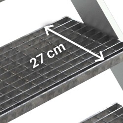 Escalera puente SP-T con plataforma en tramex 45° | Faraone