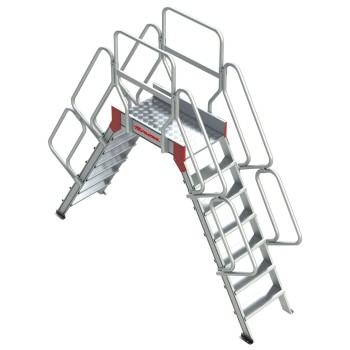 Escalera puente industrial SP60 con plataforma | Personalizable | Faraone