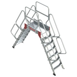 Escalera puente industrial SP60 con plataforma | Personalizable | Faraone