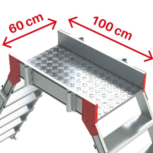 Escalera puente industrial SP60 con plataforma | Personalizable | Faraone