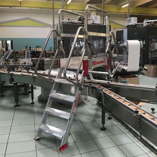 Escalera puente industrial SP60 con plataforma | Personalizable | Faraone