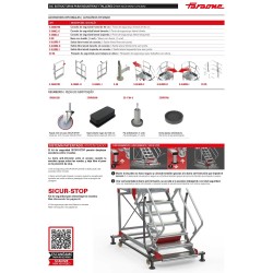 Escalera industrial SY45 con plataforma y ruedas | SICUR-STOP | Faraone