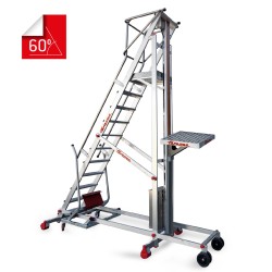 Escalera PICK con plataforma y plano de carga eléctrico | Faraone