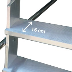 Escalera PICK con plataforma y plano de carga eléctrico | Faraone