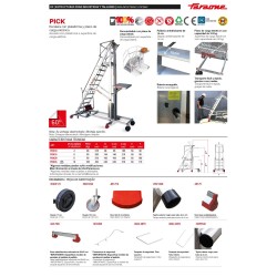 Escalera PICK con plataforma y plano de carga eléctrico | Faraone