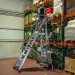 SMTS | Escalera de almacén con plataforma, ruedas y estabilizadores*